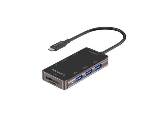 Promate PrimeHub-mini Ultra Compact 8-in-1 USB-C Hub with 100W Power Delivery